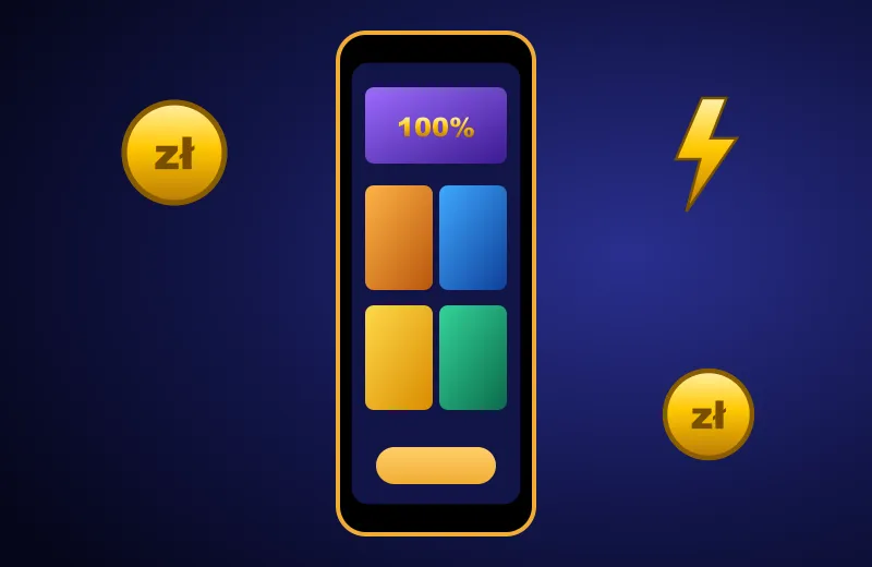 Smartfon z lobby Cazeus casino i bonusem 100%